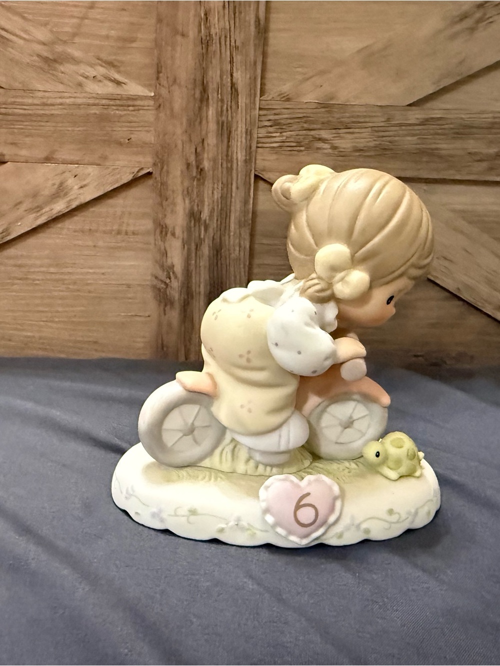 Precious Moments Girl “Age 6. Growing in Grace girl on Tricycle Figurine